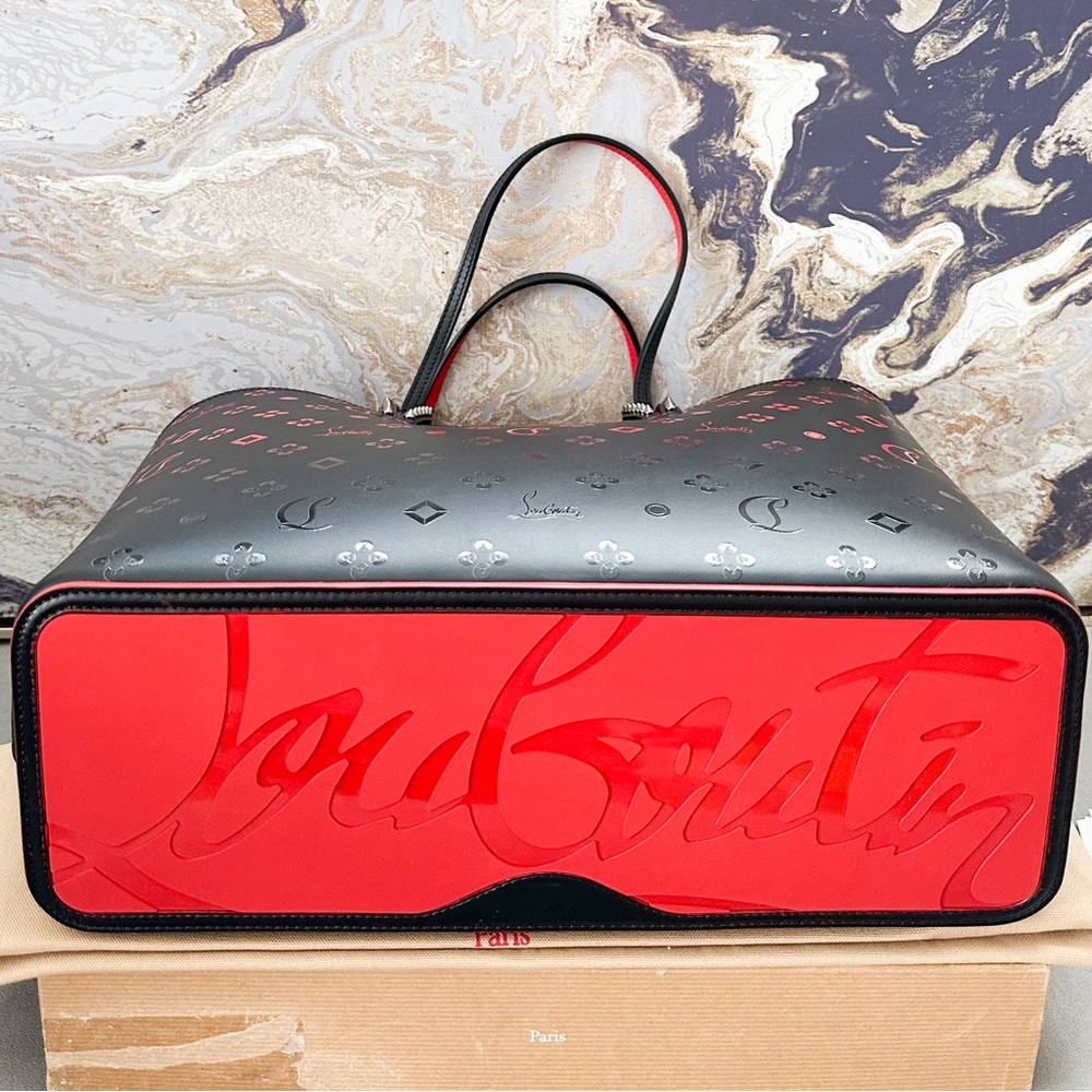 Sold! Christian Louboutin Degrade Loubinthesky East West Cabata Black Red Tote - Picture 11 of 11